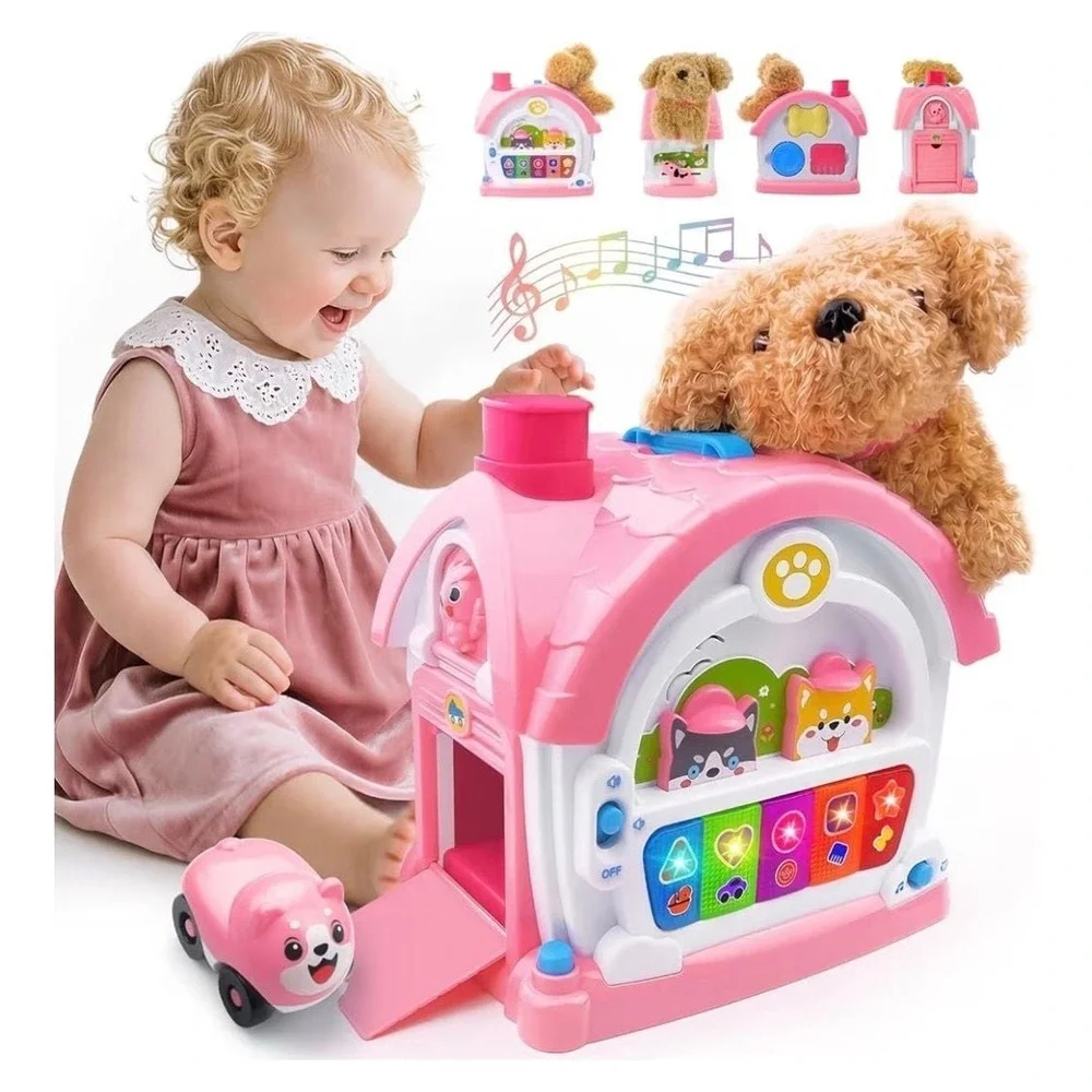 Toys for 1+ Old Girls – 9-in-1 Montessori Musical Toddler Activity House with